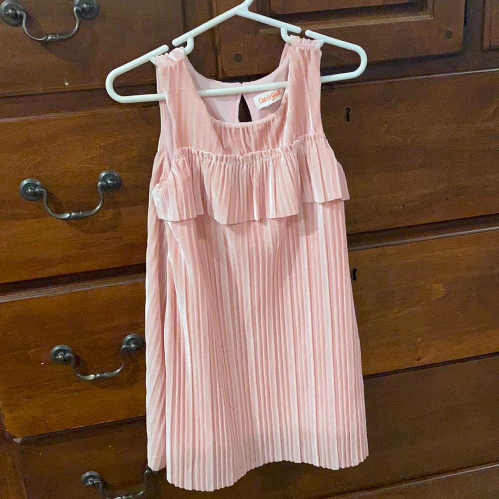 Pink velour dress… so cute as a transition dress from winter to spring!